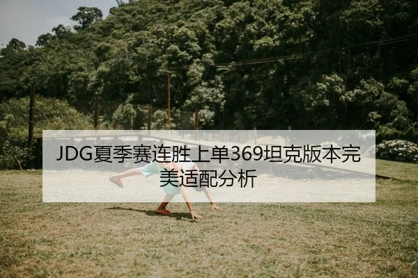 JDG夏季赛连胜上单369坦克版本完美适配分析